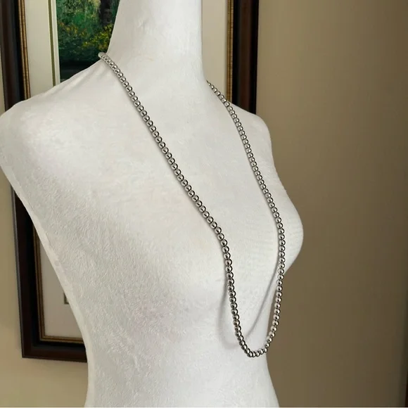 Monet silver beaded necklace - Picture 2 of 5